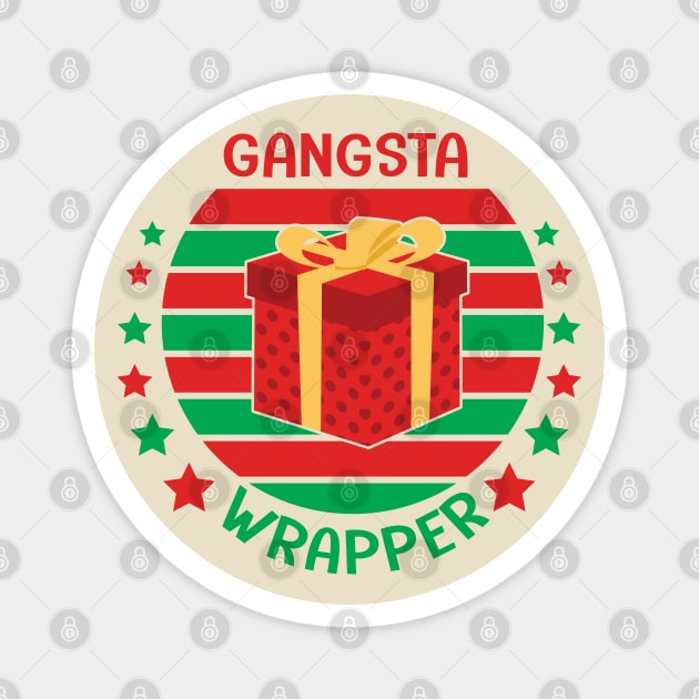 Gangsta Wrapper Christmas gift Magnet by MZeeDesigns